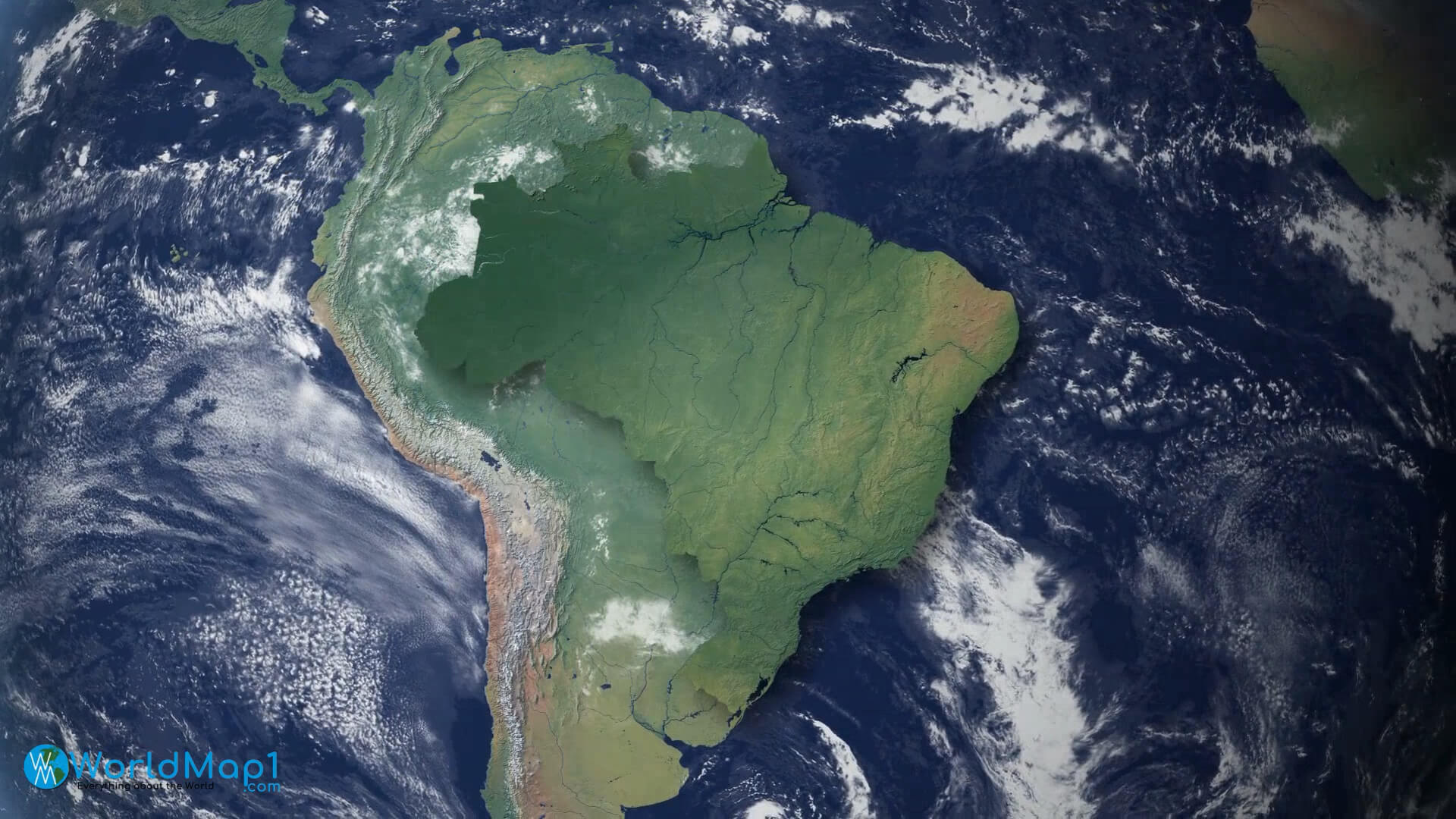 South America and Brazil Map